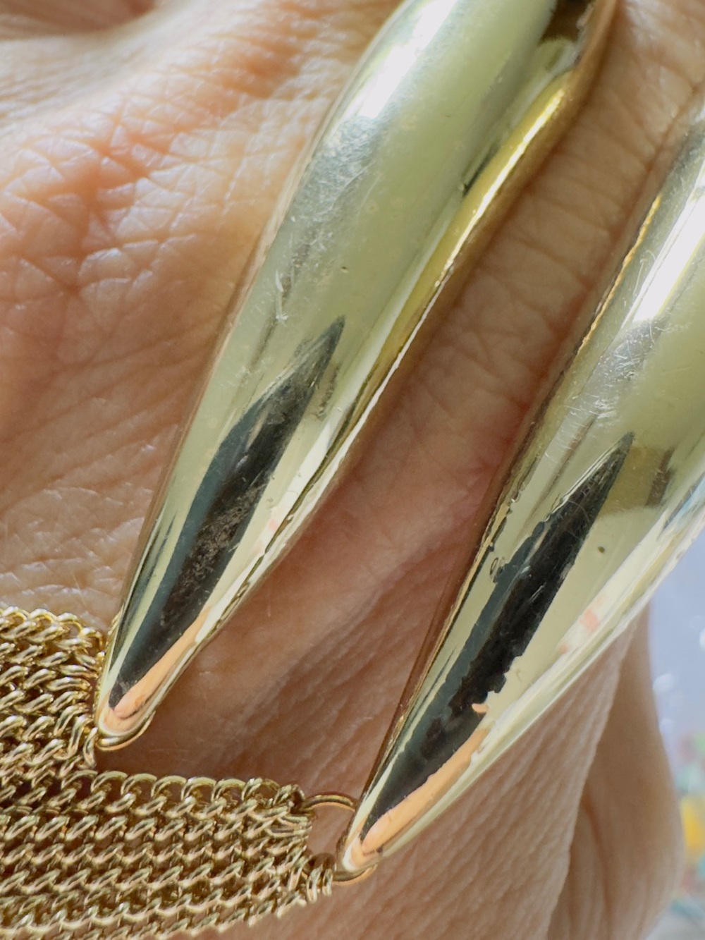 Bansri Mehta Gold Tassel Waterfall Statement Ring EUC - Picture 3 of 10